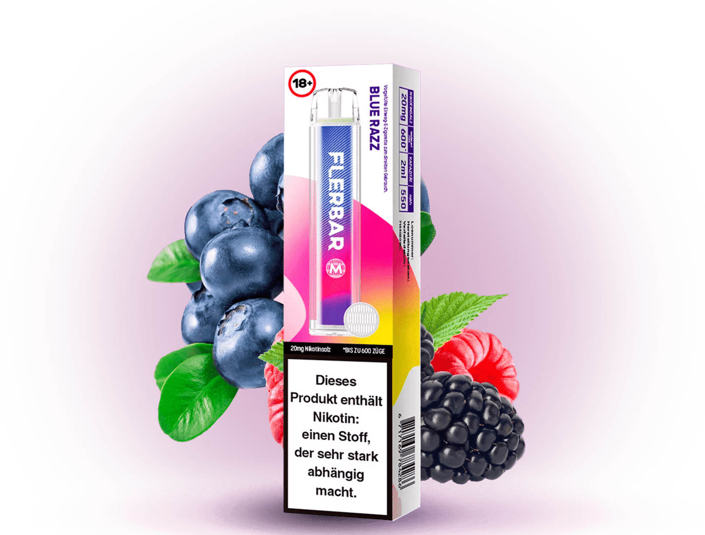 FLERBAR 600 Blue Razz 20mg