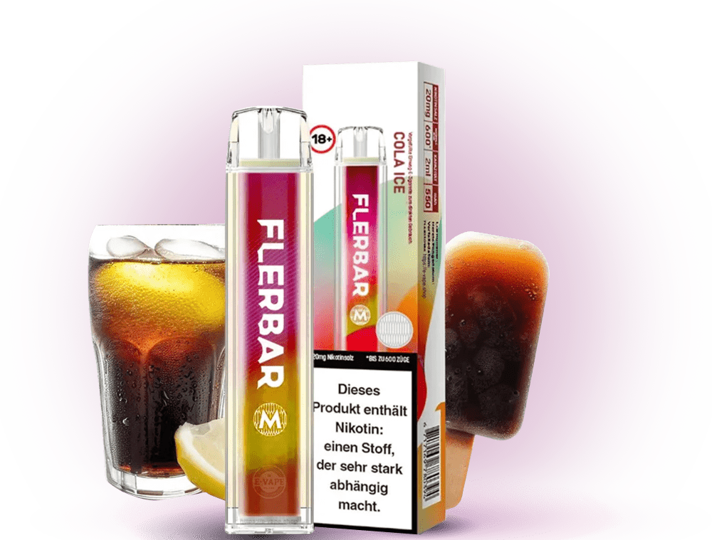 FLERBAR Cola Ice 20mg disposable e-cigarette with cola and ice flavor
