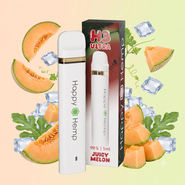 Happy Hemp H3 Ultra 98% Vape Juicy Melon