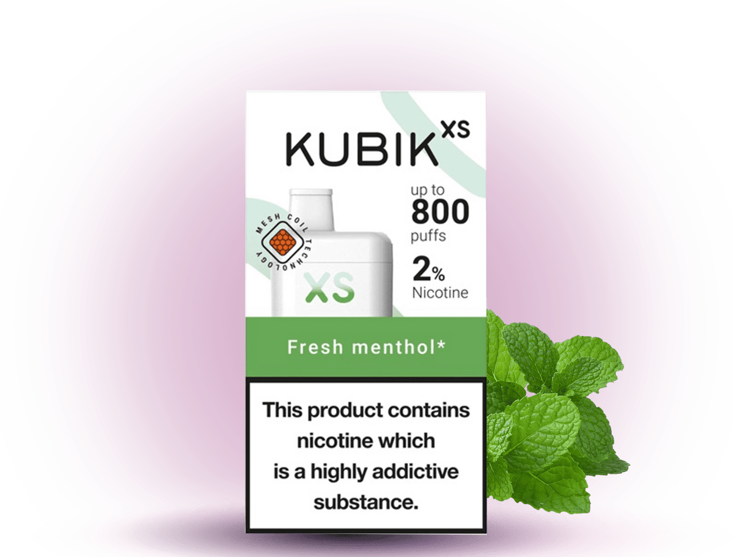 KUBIK XS 800 Fresh Menthol – 800 Züge, Erfrischendes Menthol, 20mg
