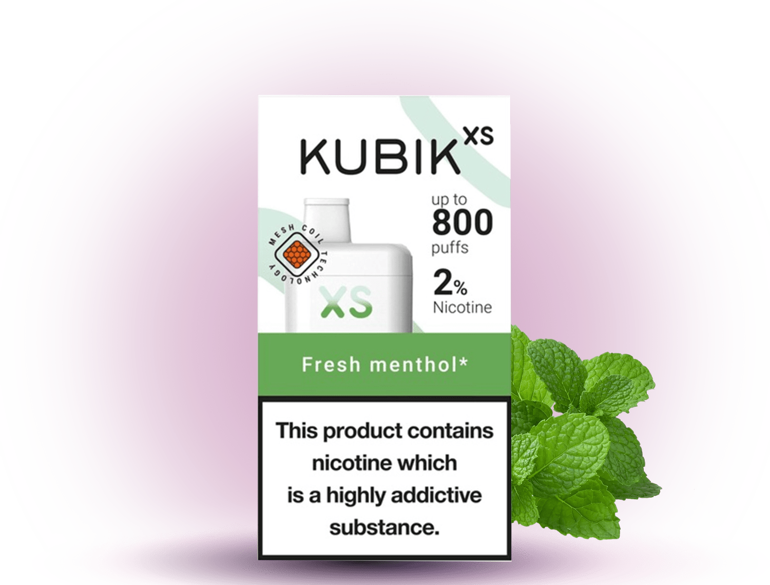 KUBIK XS 800 Fresh Menthol – 800 Züge, Erfrischendes Menthol, 20mg