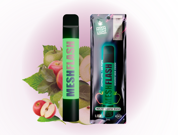 MeshFlash H2 Superior Blend Vape - Doppelapfel 2ml