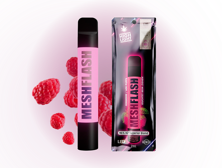 MeshFlash H2 Vape 2ml Himbeere EZigarette fruchtig & frisch | Vape4ME MeshFlash H2 Vape 2ml Himbeere EZigarette fruchtig & frisch | Vape4ME