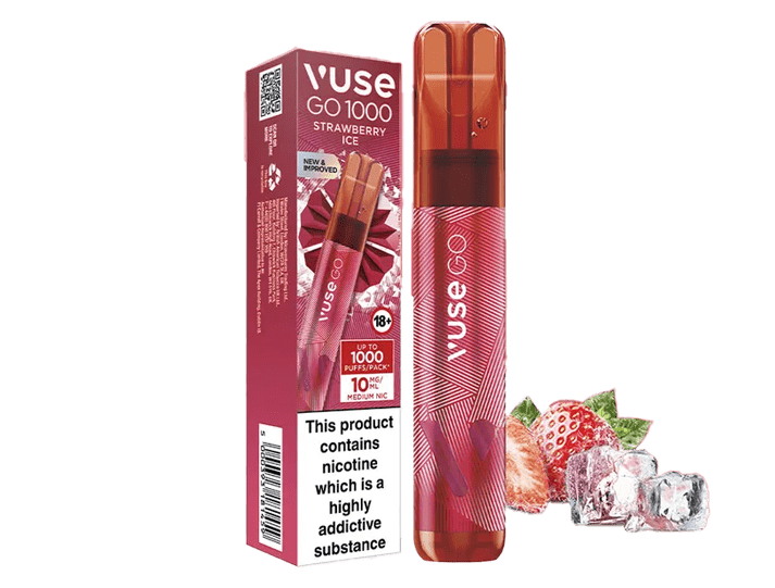 1000 Zge Vape In Zigaretten Vuse GO 1000 Strawberry Ice Einweg-E-Zigarette Erdbeere mit Eis- 1000 Zge Vape In Zigaretten Vuse GO 1000 Strawberry Ice Einweg-E-Zigarette Erdbeere mit Eis-