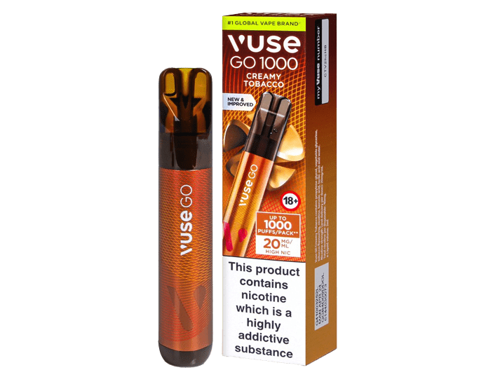 Vuse GO 1000 Creamy Tobacco Einweg-E-Zigarette mit 1000 Zgen | Vape4ME Vuse GO 1000 Creamy Tobacco Einweg-E-Zigarette mit 1000 Zgen | Vape4ME