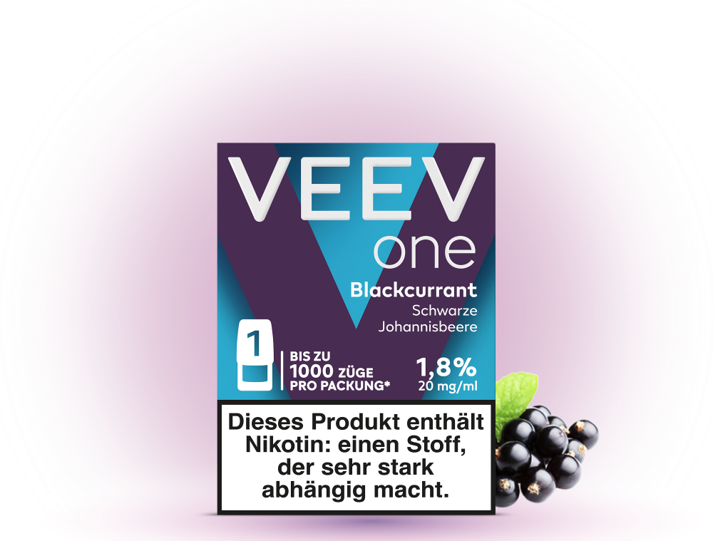 VEEV One Pods Blackcurrant 2er Pack mit bis zu 2000 Zgen | Vape4ME VEEV One Pods Blackcurrant 2er Pack mit bis zu 2000 Zgen | Vape4ME