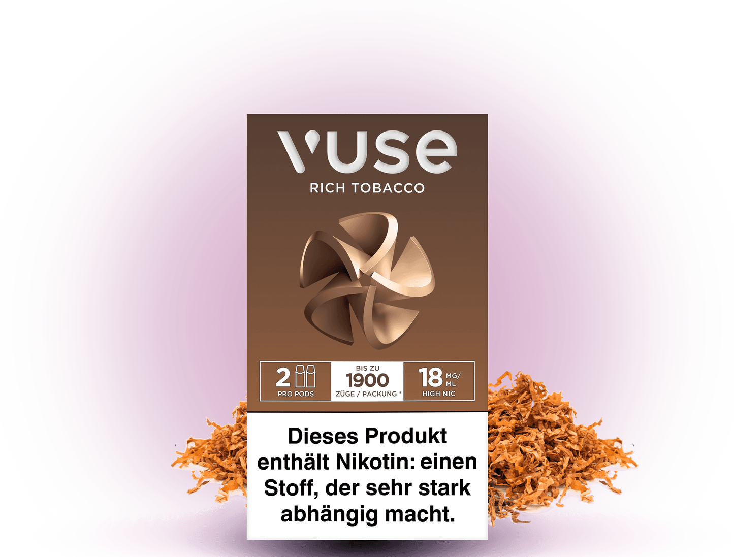 Vuse Caps Rich Tobacco 18mg – Aromakapseln mit intensivem Tabakgeschmack und 18 mg/ml Nikotin für Vuse E-Zigaretten.