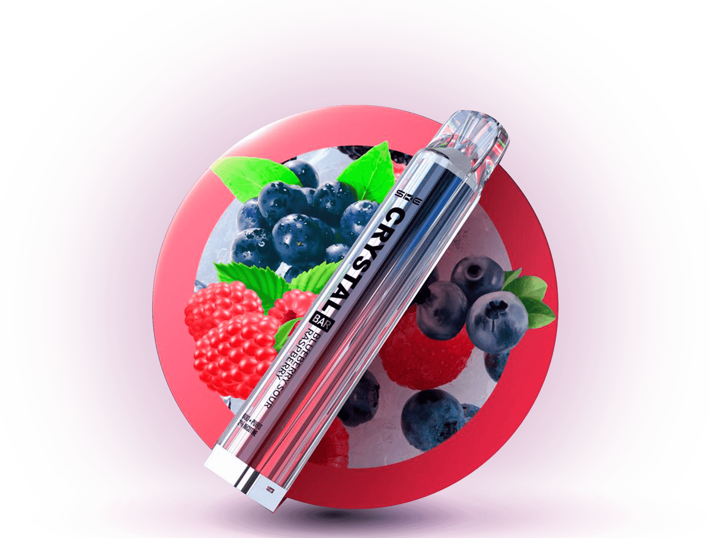Crystal Blueberry-Sour-Raspberry 20mg/ml – Einweg-Vape, 600 Züge