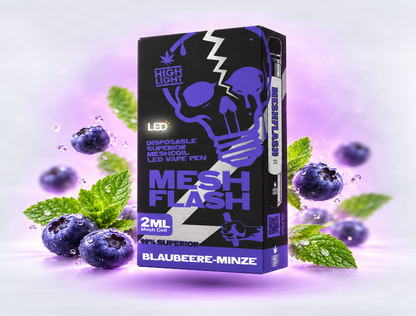 MeshFlash H2 Superior Blend Vape - Blaubeere Minze 2ml