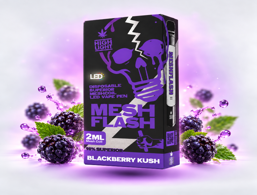 MeshFlash H2 Superior Blend Vape - Blackberry Kush 2ml