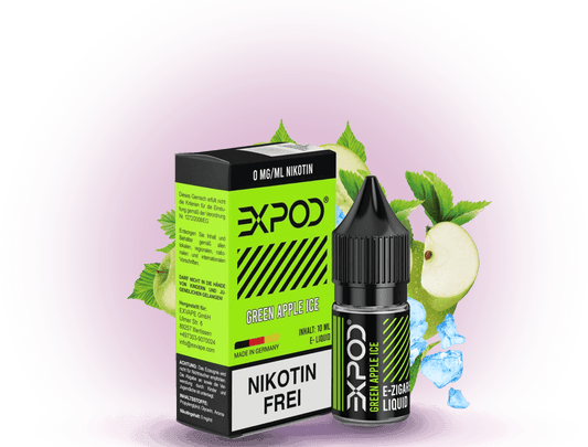 EXPOD Greenapple Ice Liquid – 10ml E-Liquid mit grünem Apfel und Eis