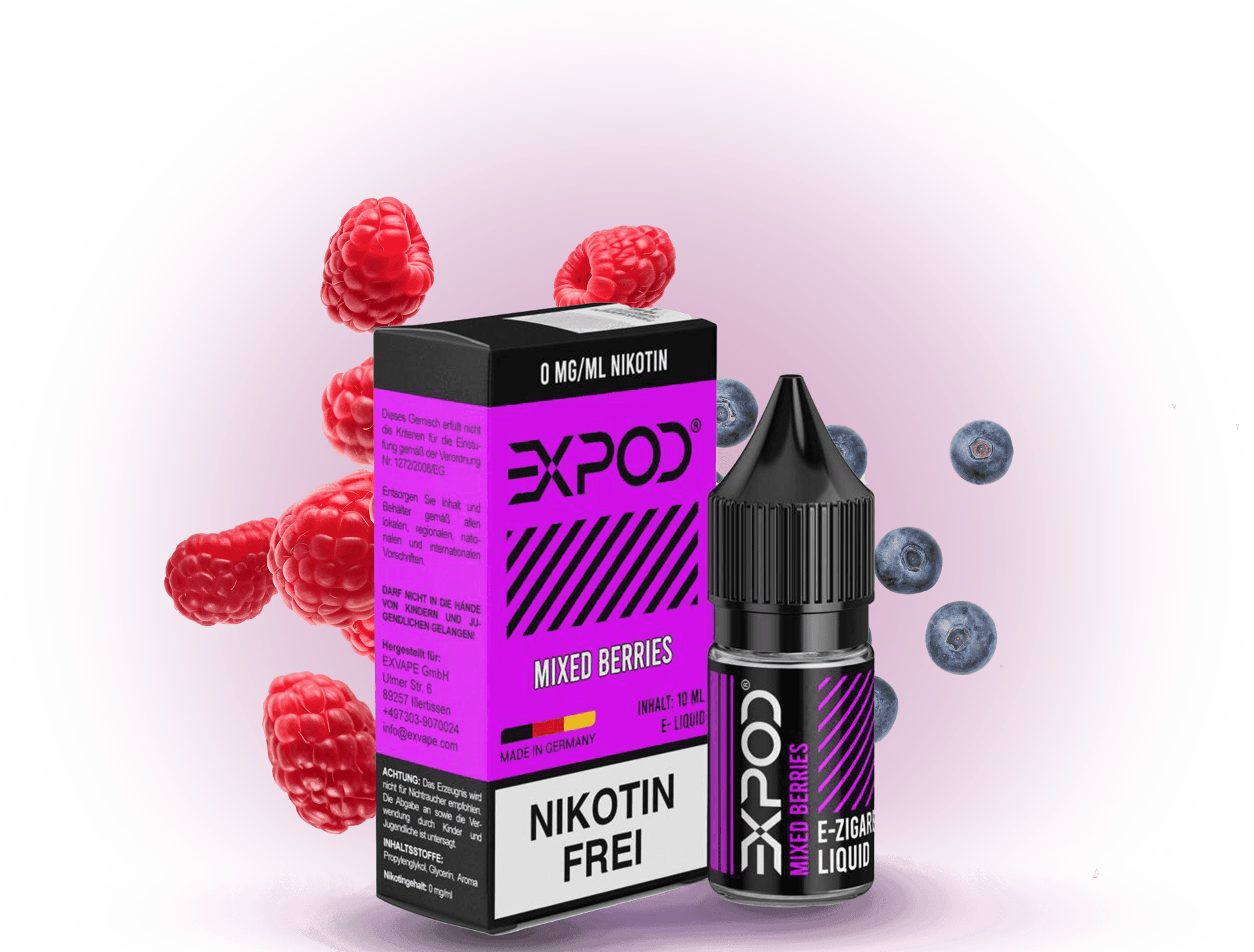 Expod Liquid Mixed Berries 10ml – Fruchtiger Beerenmix!