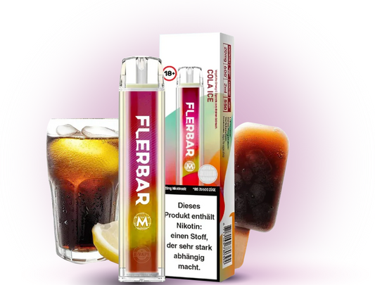 FLERBAR Cola Ice 20mg disposable e-cigarette with cola and ice flavor