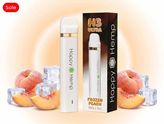 Bild von Happy Hemp H3 Ultra 98% Vape  Frozen Peach