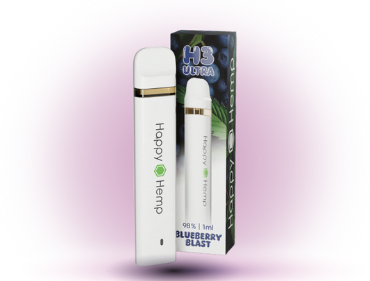 Bild von Happy Hemp H3 Ultra 98% Vape  Bluebery Blast