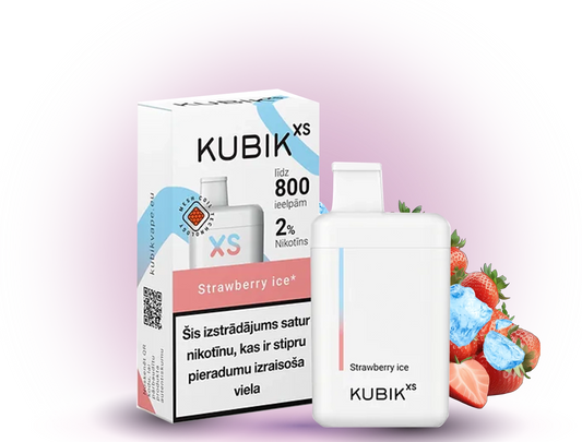 KUBIK XS 800 Strawberry Ice – Einweg-E-Zigarette, 800 Züge, 20mg