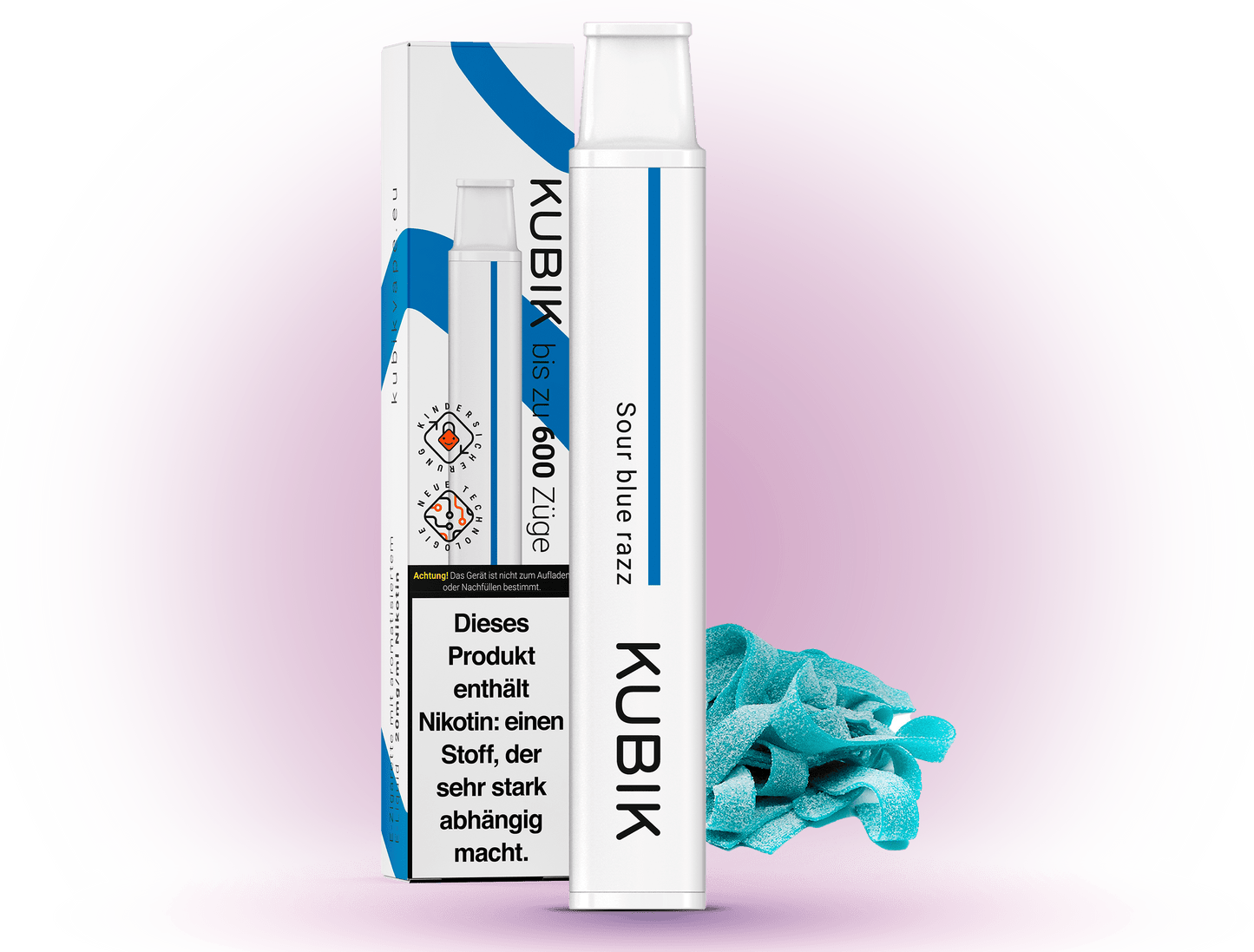 Kubik 600 Sour-Blue-Razz 20mg