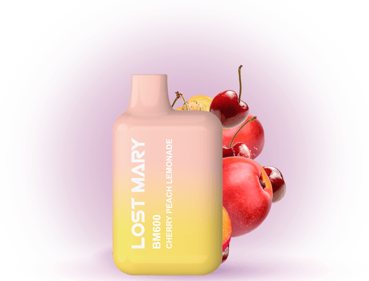 Lost Mary 600 Cherry Peach Lemonade – Einweg E-Zigarette mit fruchtigem Kirsch-Pfirsich-Limonaden-Geschmack.