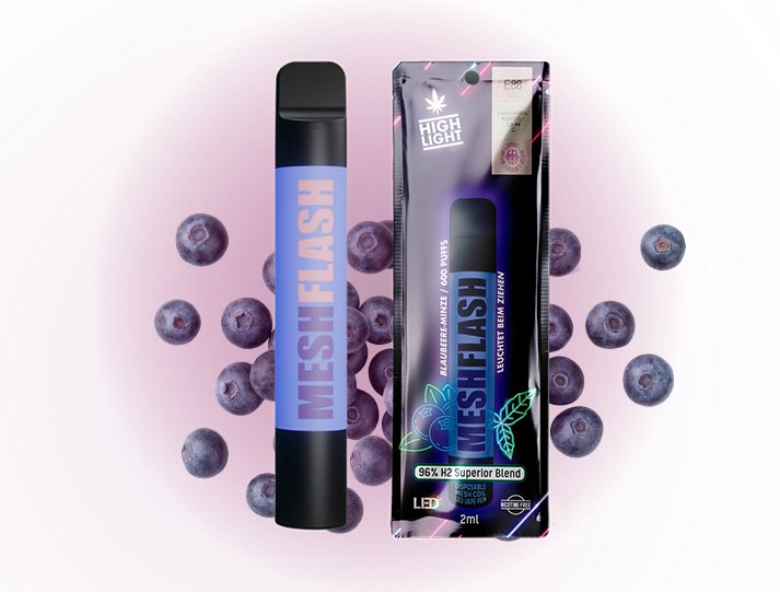 MeshFlash H2 Superior Blend Vape - Blaubeere Minze 2ml