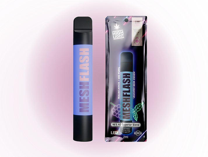 MeshFlash H2 Superior Blend Vape - Traube Minze 2ml