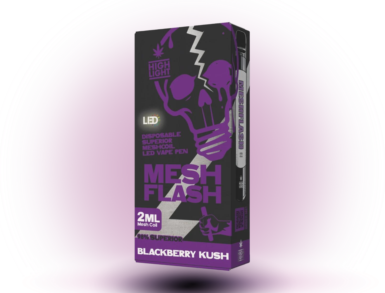 MeshFlash H2 Superior Blend Vape - Blackberry Kush 2ml
