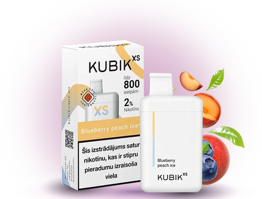 KUBIK XS 800 Blueberry Peach Ice – 800 Züge, 20mg, Einweg-E-Zigarette