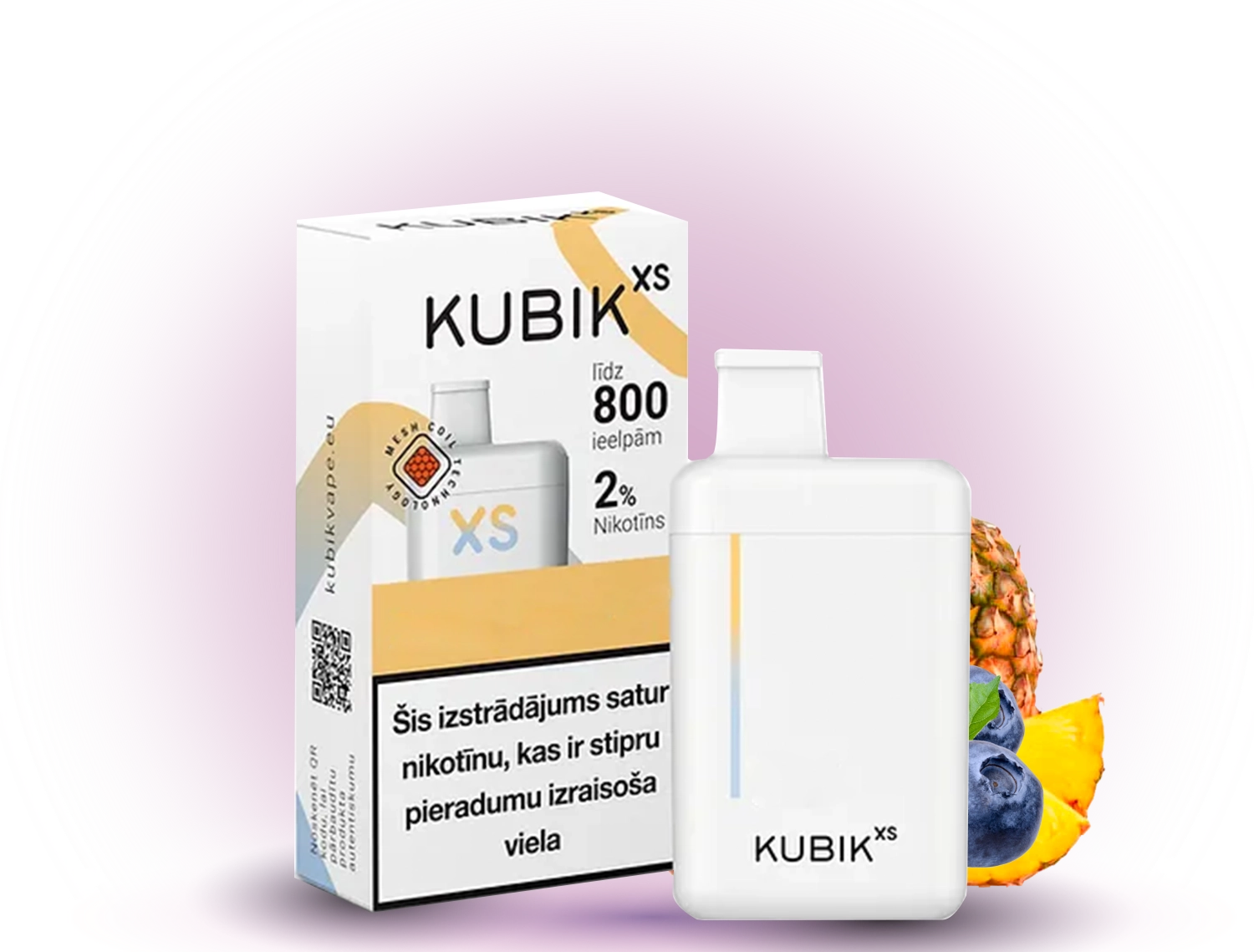 KUBIK XS 800 Pineapple Berry – Einweg-E-Zigarette, 800 Züge, 20mg