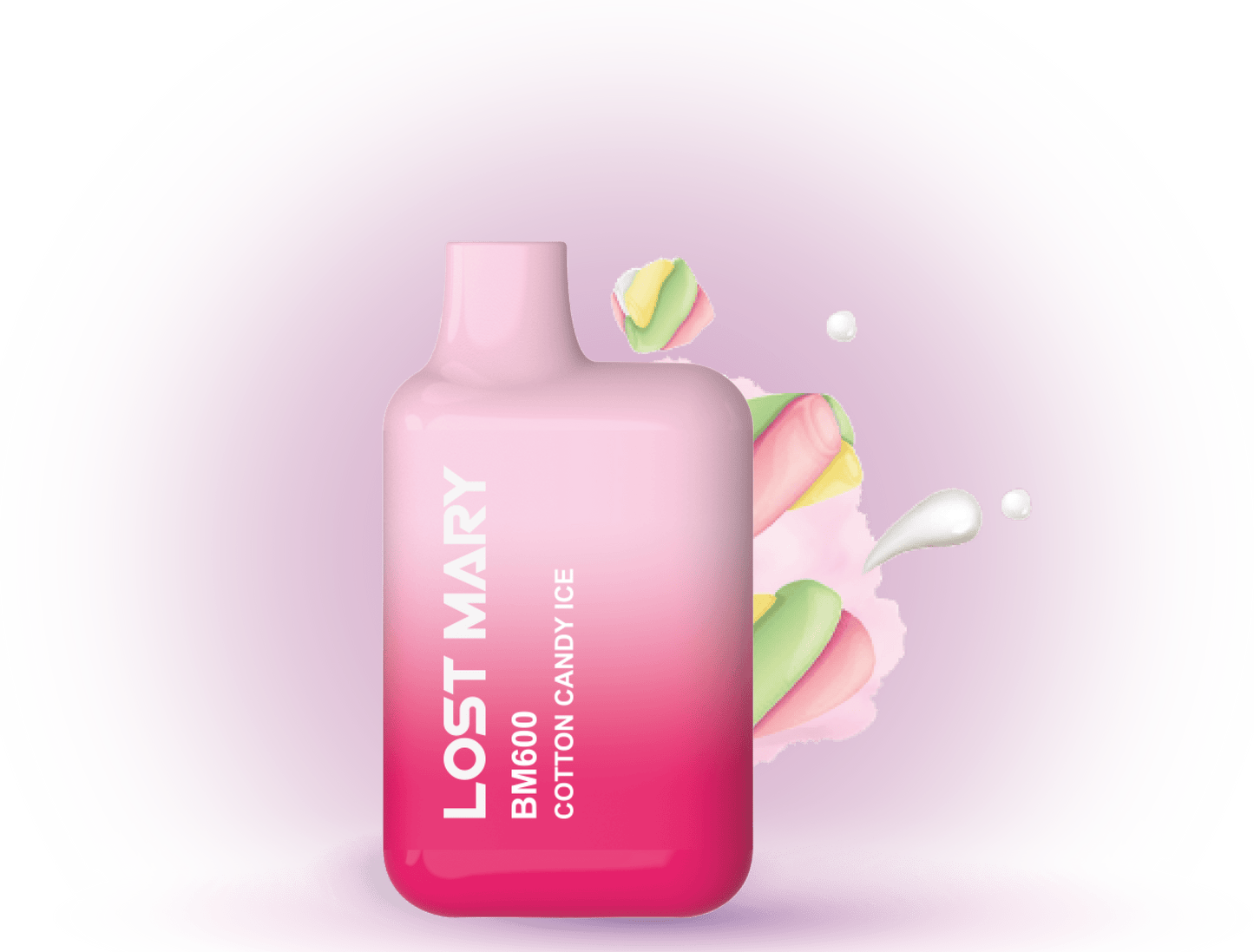 Lost Mary Cotton Candy Ice – Einweg E-Zigarette mit süßem Zuckerwatte-Eis-Geschmack.