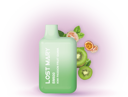 Lost Mary Kiwi Passion Guava – Einweg E-Zigarette mit exotischem Geschmack von Kiwi, Passionsfrucht und Guave.