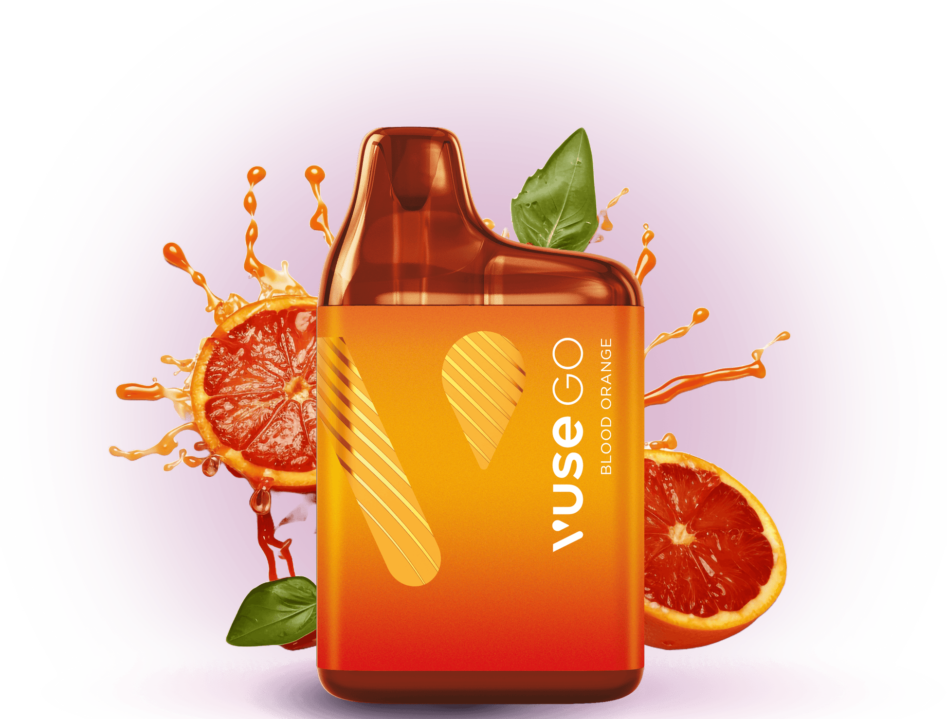 Vuse Go 800 Blood Orange – Einweg E-Zigarette mit 800 Zügen, intensivem Blutorangen-Geschmack und 20 mg/ml Nikotin.