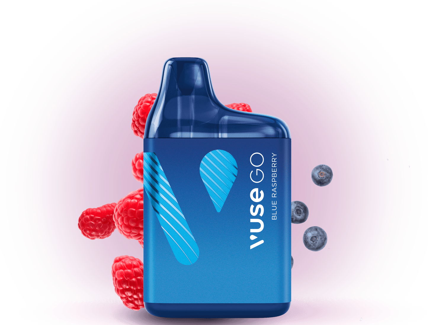 Vuse Go 800 Blue Raspberry – Einweg E-Zigarette mit 800 Zügen, süß-saurem Blaubeer-Himbeer-Geschmack und 20 mg/ml Nikotin.