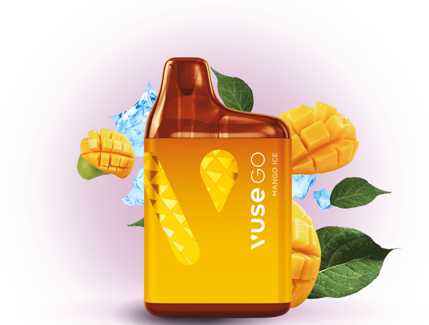 Vuse Go 800 Mango Ice – Einweg E-Zigarette mit 800 Zügen, exotischem Mango-Eis-Geschmack und 20 mg/ml Nikotin.